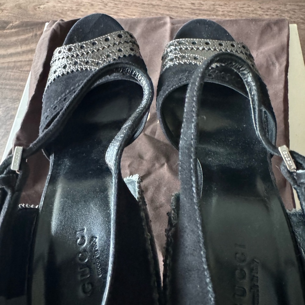 Gucci ‘Karen’ Python Ankle Strap Sandals - image 8